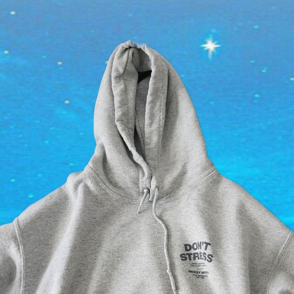 NEFF x DISNEY Collaboration "Don't Stress" Sweatshirt with hood